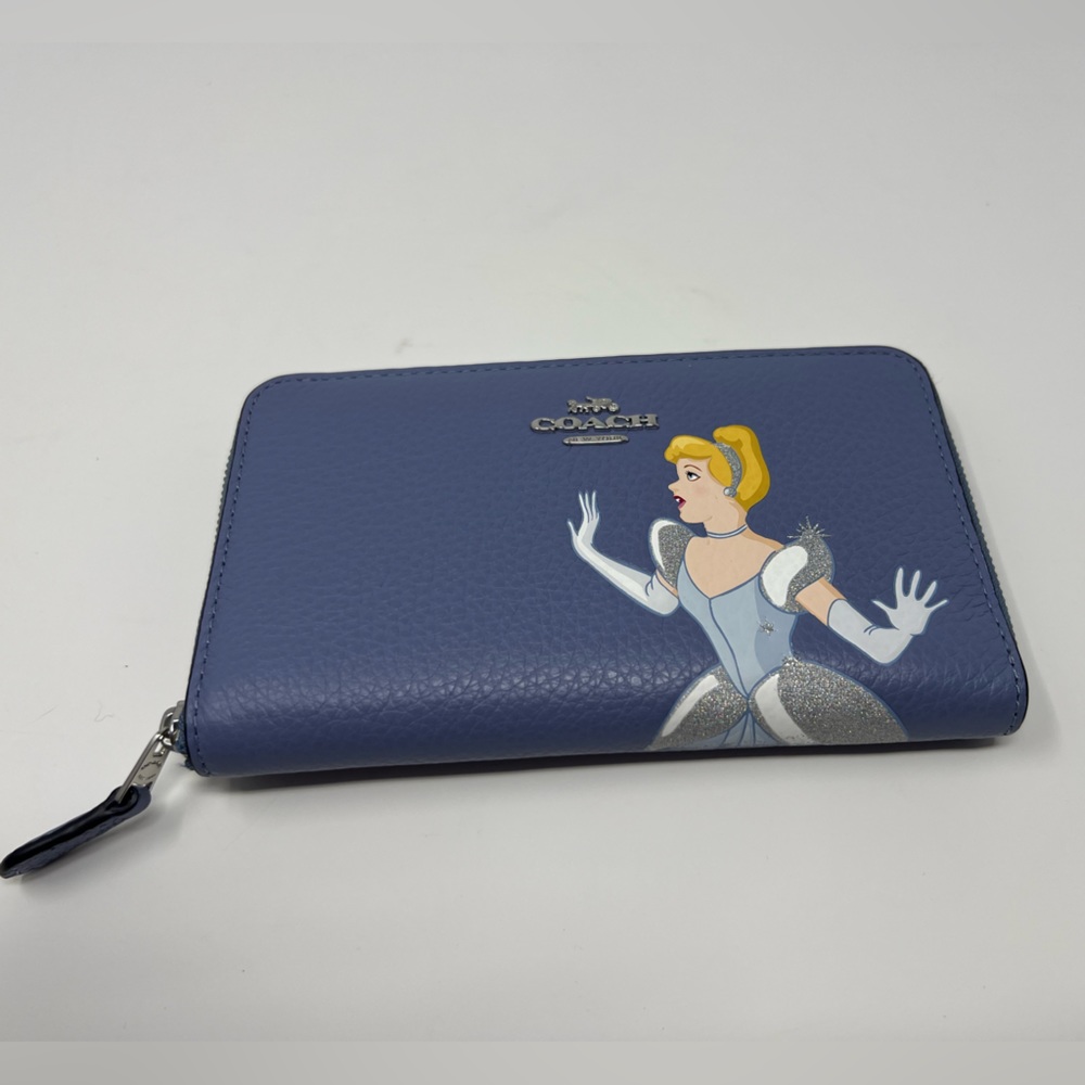 Disney Coach Medium Id Zip Wallet With Cinderella